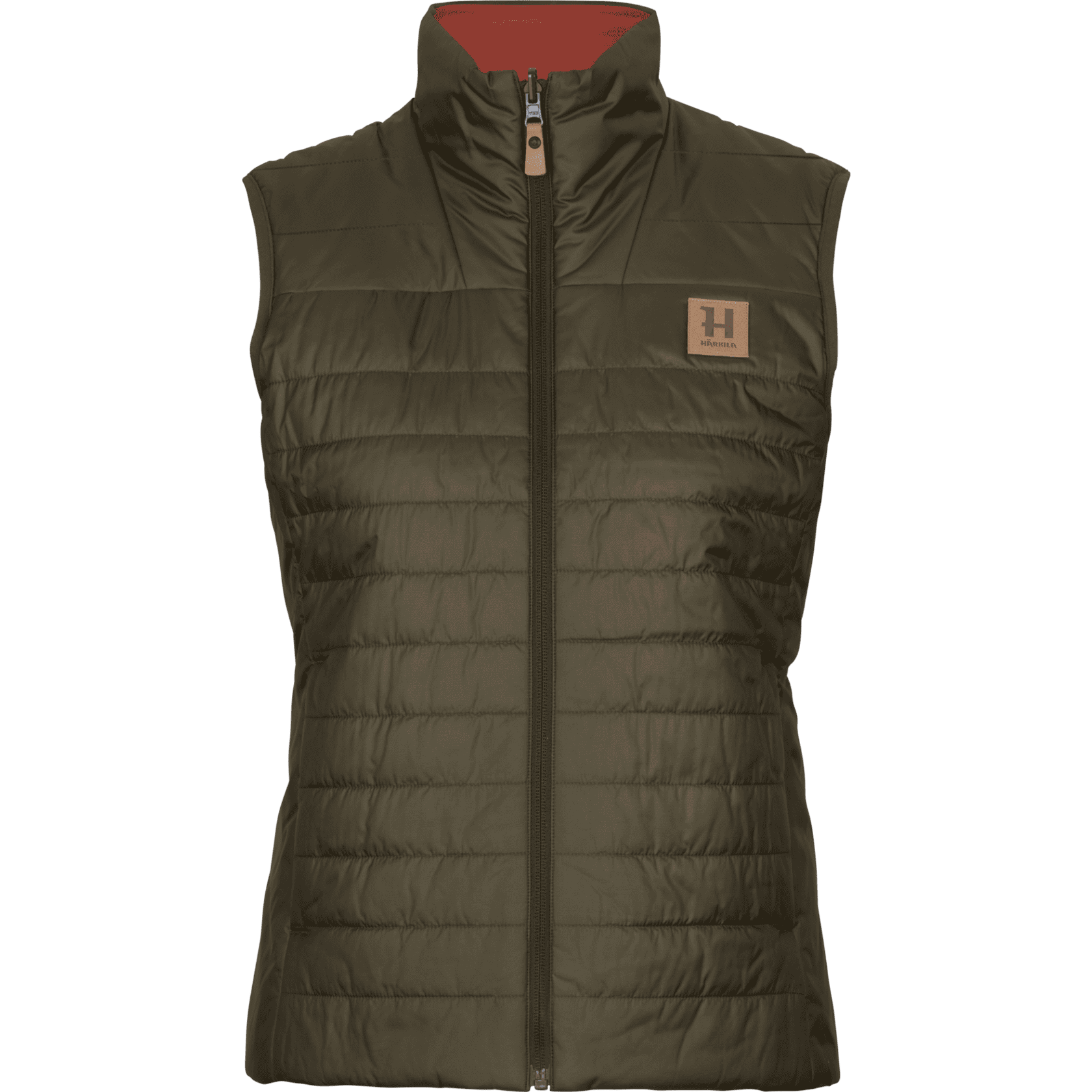 Fedeles, sötzöld biztonsági mellény távcsőzsebbel és ergonómikus szabással vadászathoz, outdoor tevékenységekhez és horgászathoz.