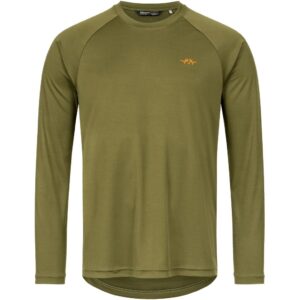 Kihelyezett vadászati sportfelszerelés, hosszú ujjú sokoldalú tactical póló, zöld színben, kiváló minőségű vadászat és outdoor tevékenységhez, Weigl Vadászbolt kínálatában.