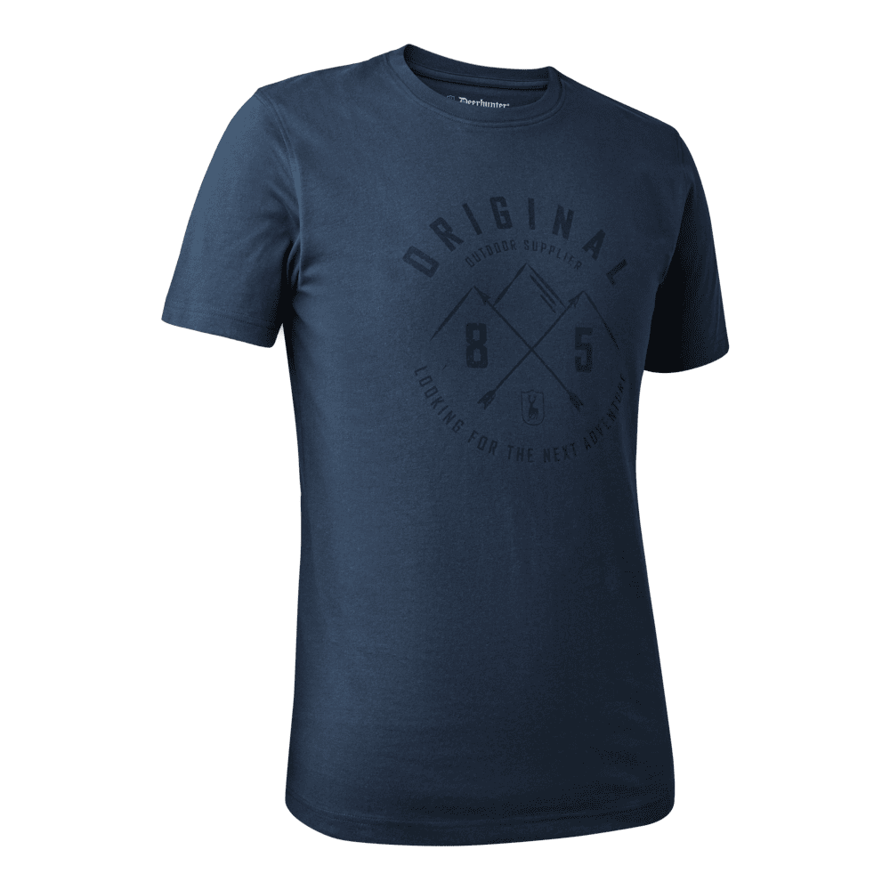 Puha, sötétkék túzok póló, vadászat, outdoor, mozgás, sportos stílus, ergonomikus anyag, kényelmes viselet.