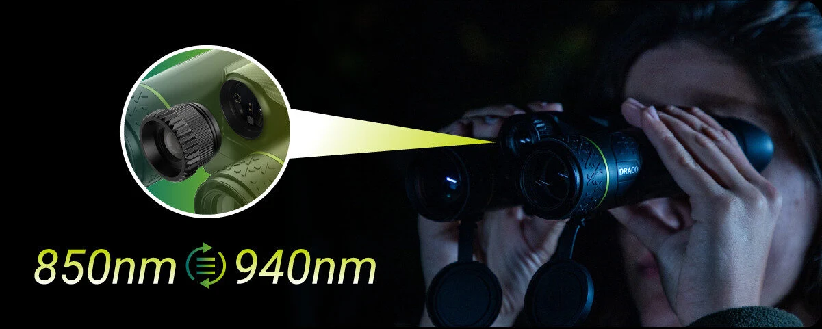 Opcion&aacute;lis 850/940nm-es IR megvil&aacute;g&iacute;t&aacute;s a Draco-hoz