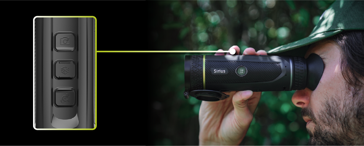 A Pixfra Sirius Hőkamera Keresőt&aacute;vcső h&aacute;romgombos kezelőfel&uuml;let&eacute;nek bemutat&aacute;sa. www.weigl.hu