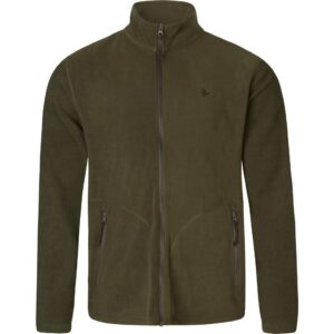 Olív Zöld vadászkabát, vastag és meleg fleece anyagból, cipzáros zsebbel vadászathoz, outdoor tevékenységekhez és természetjáráshoz.